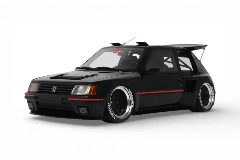 (Pre-Order) 1:18 Peugeot 205 By Khyzyl Saleem -- Black -- Ottomobile 1