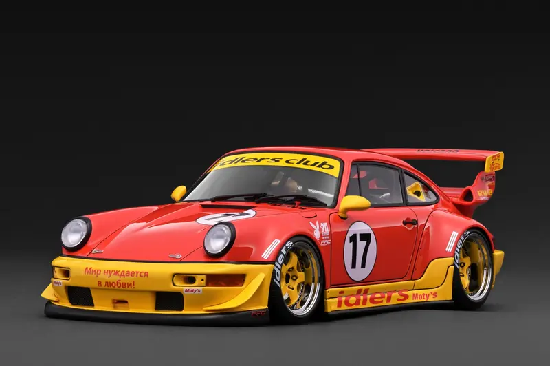 (Pre-Order) 1:18 Rwb 964 (Porsche 911) -- #17 Idlers Red / Yellow -- Ignition Model Ig3948 1