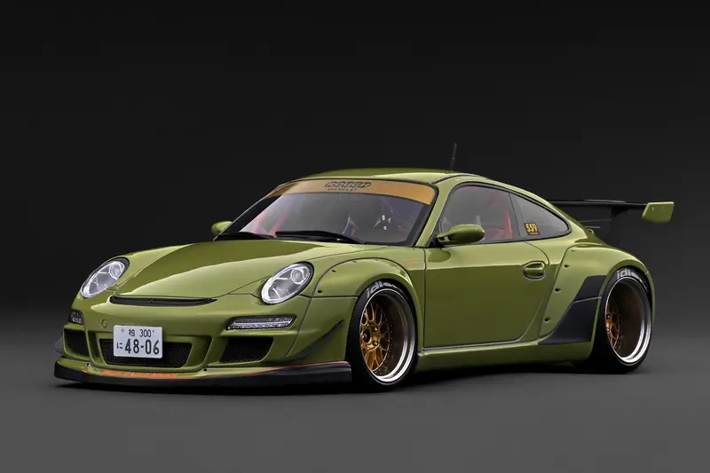 (Pre-Order) 1:18 Rwb 997 (Porsche 911) -- Green -- Ignition Model Ig3960 1
