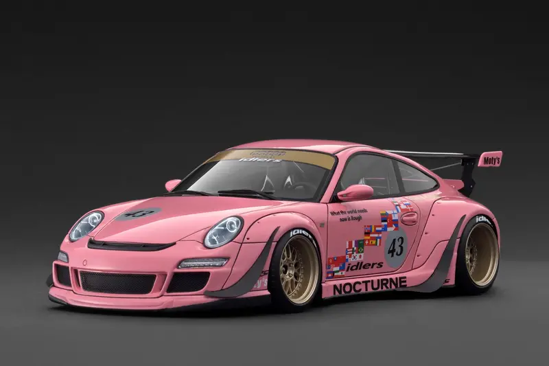 (Pre-Order) 1:18 Rwb 997 (Porsche 911) -- "Nocturne" #43 Pink -- Ignition Model Ig3959 1