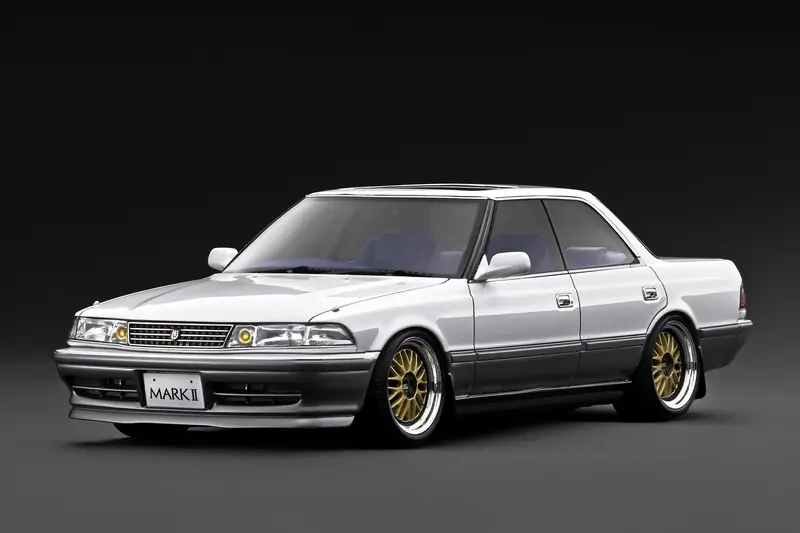 (Pre-Order) 1:18 Toyota Mark ⅱ 2.5 Gt Twin Turbo (Jzx81) -- Pearl White / Silver -- Ignition Model Ig3856 1
