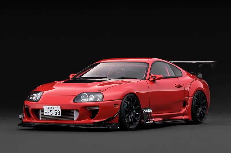 (Pre-Order) 1:18 Toyota Supra Rz (Jza80) Orido-Street Ver. -- Red -- Ignition Model Ig3885 1