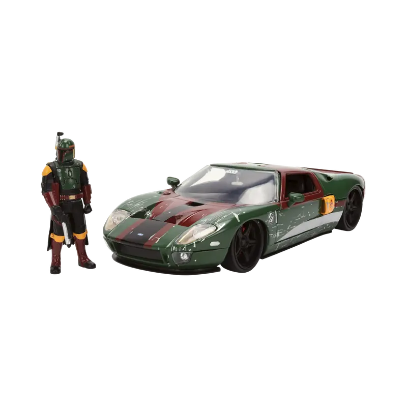 (Pre-Order) 1:24 Boba Fett W/2005 Ford Gt -- Jada: Star Wars 1