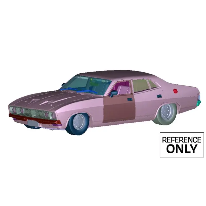 (Pre-Order) 1:24 Ford Xb Gt Falcon Sedan (Custom) -- Red -- Dda Collectibles 1