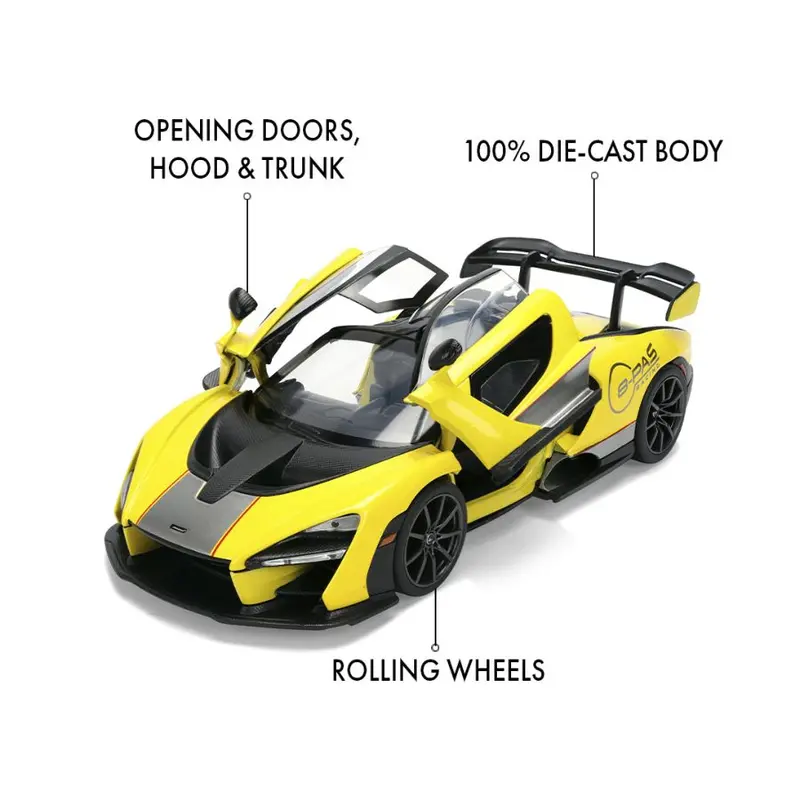 (Pre-Order) 1:24 Mclaren Senna -- Yellow/Black -- Jada: Hyperspec 2