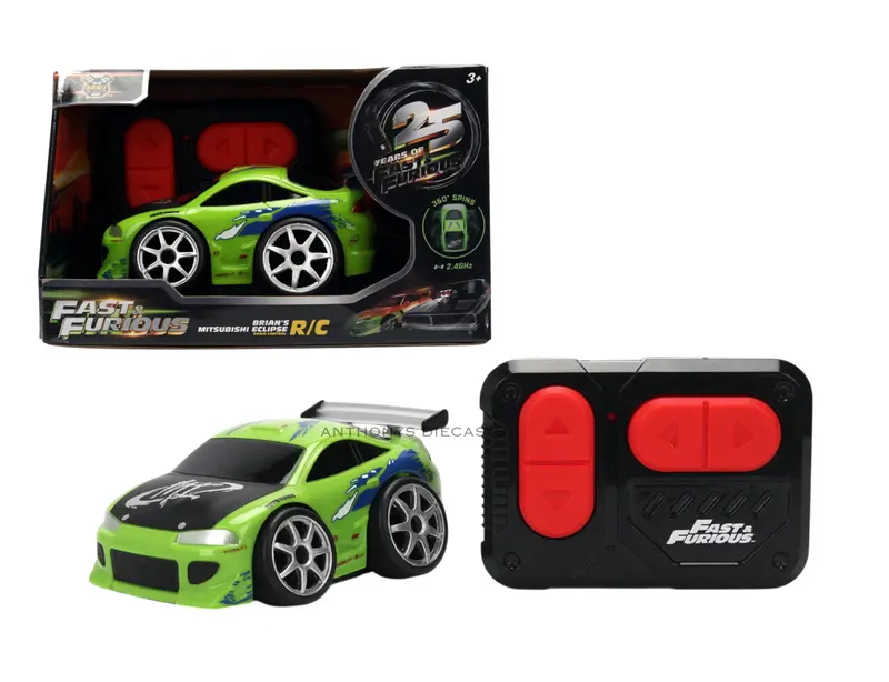 (Pre-Order) 1:28 Brian's Mitsubishi Eclipse -- Small Blocks Rc Car -- Jada: Fast & Furious 1