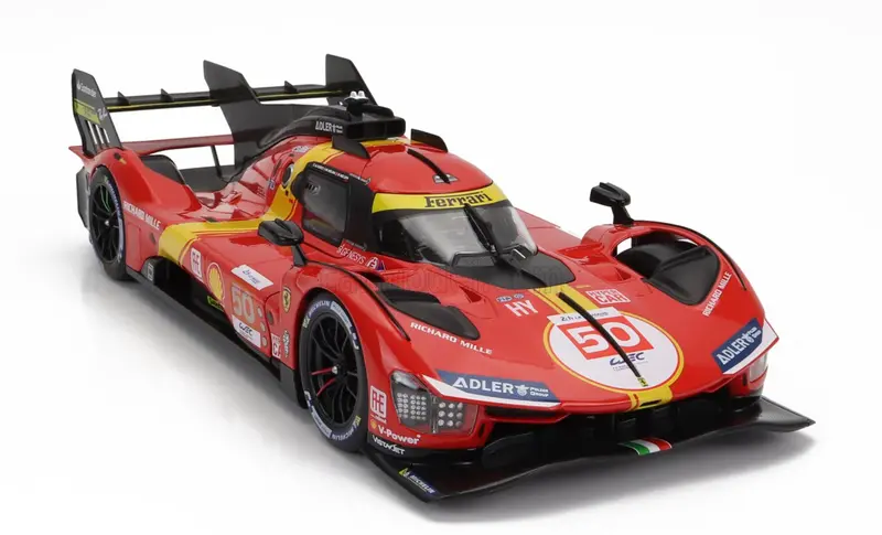 (Pre-Order) 1:43 2023 Lemans 24H Pole Position -- #50 Ferrari 499P -- Bburago 1