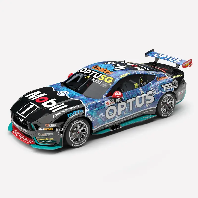 (Pre-Order) 1:43 2024 Chaz Mostert -- Indigenous Livery -- #25 Ford Mustang Gt -- Authentic Collectables 1