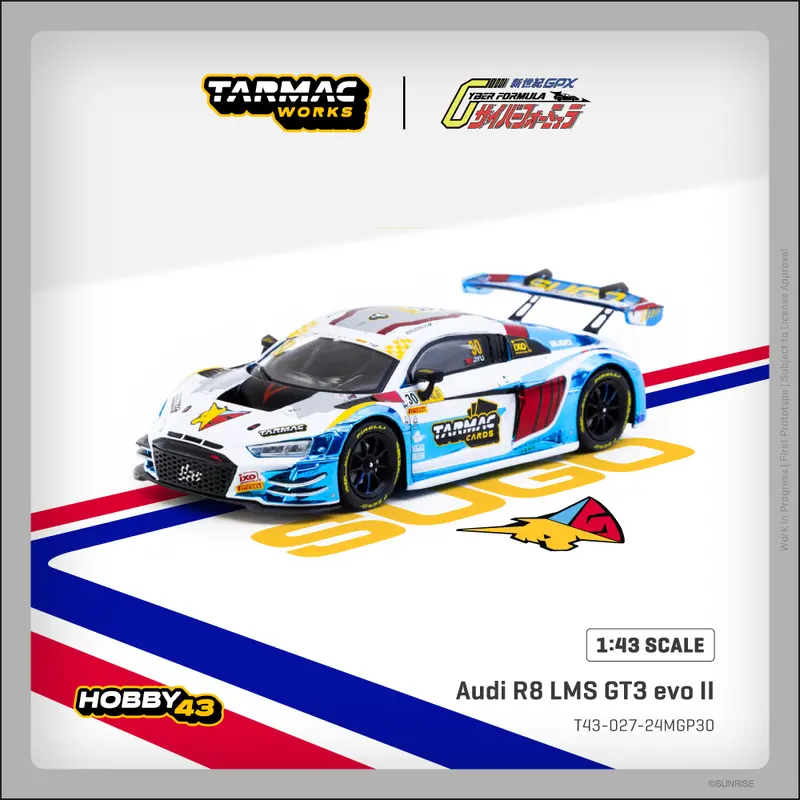 (Pre-Order) 1:43 2024 Macau Gt Cup - James Yu -- #30 Audi R8 Lms Gt3 -- Tarmac Works 1