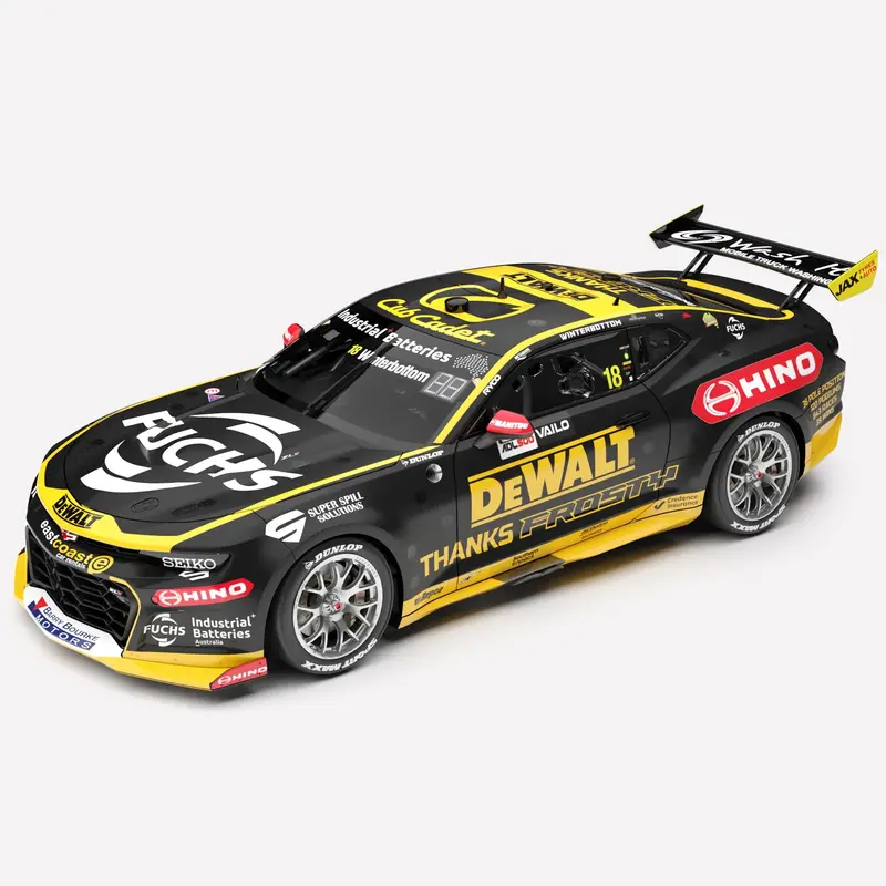 (Pre-Order) 1:43 2024 Mark Winterbottom -- "Thanks Frosty" Livery -- #18 Chevrolet Camaro -- Authentic Collectables 1