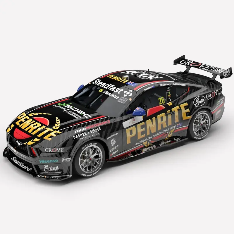 (Pre-Order) 1:43 2024 Richie Stanaway -- #26 Ford Mustang Gt -- Authentic Collectables 1