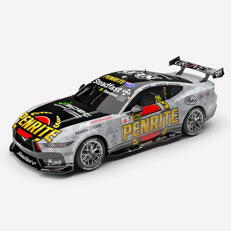 (Pre-Order) 1:43 2024 Richie Stanaway -- Nz Taupo Livery -- #26 Ford Mustang Gt -- Authentic Collectables 1