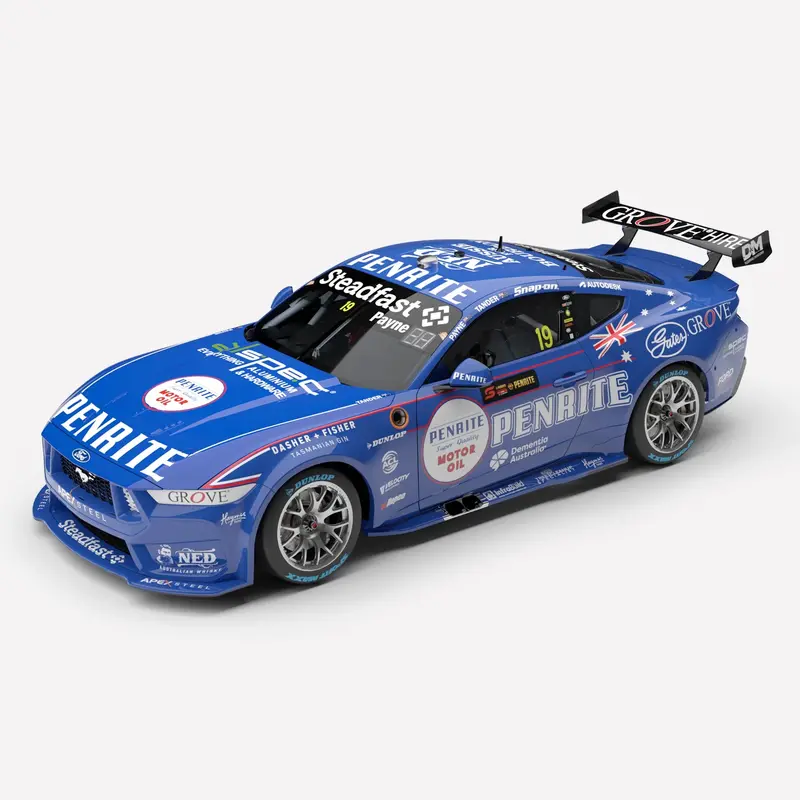 (Pre-Order) 1:43 2024 Sandown Retro -- #19 Penrite Ford Mustang Gt -- Authentic Collectables 1