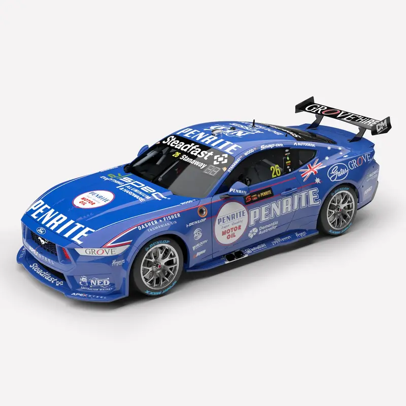 (Pre-Order) 1:43 2024 Sandown Retro -- #26 Penrite Ford Mustang Gt -- Authentic Collectables 1