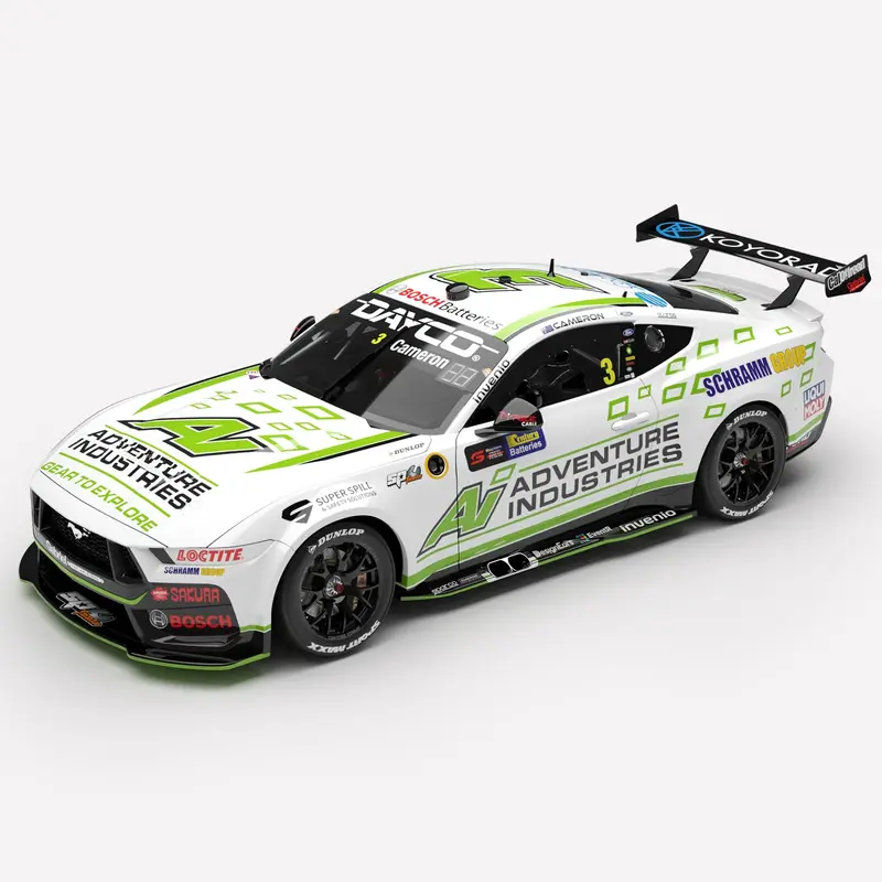 (Pre-Order) 1:43 2025 Aaron Cameron -- Ipswich Super 440 -- #3 Ford Mustang -- Authentic Collectables 1