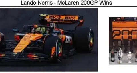 (Pre-Order) 1:43 2025 Lando Norris -- Hungarian Gp Winner -- #4 Mclaren Mcl39 -- Spark F1 1