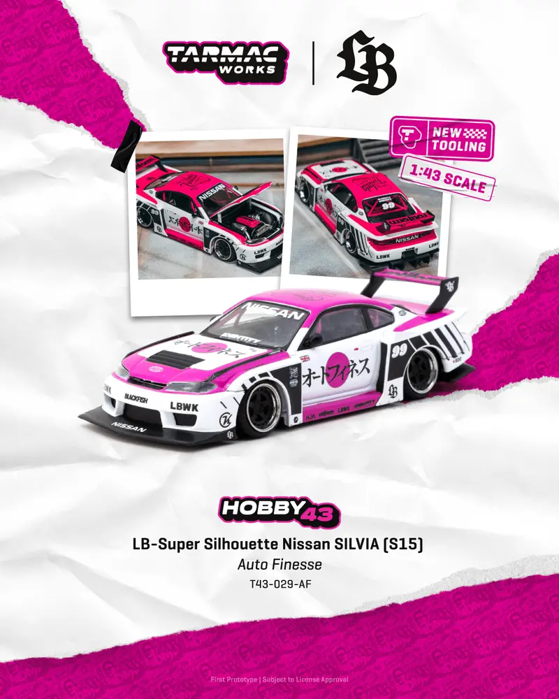 (Pre-Order) 1:43 Nissan Silvia (S15) Lb-Super Silhouette -- Auto Finesse -- Tarmac Works 1