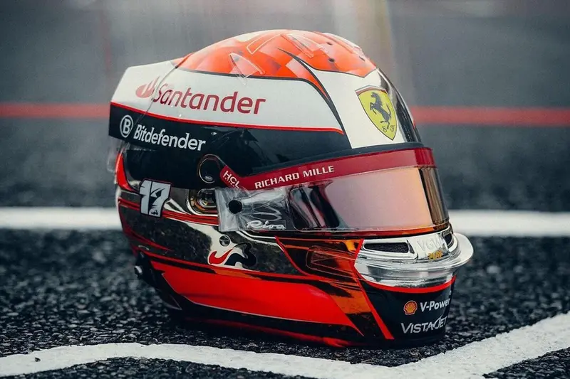 (Pre-Order) 1:5 Helmet -- Charles Leclerc - 2024 Japan Gp -- Ferrari -- Looksmart F1 1
