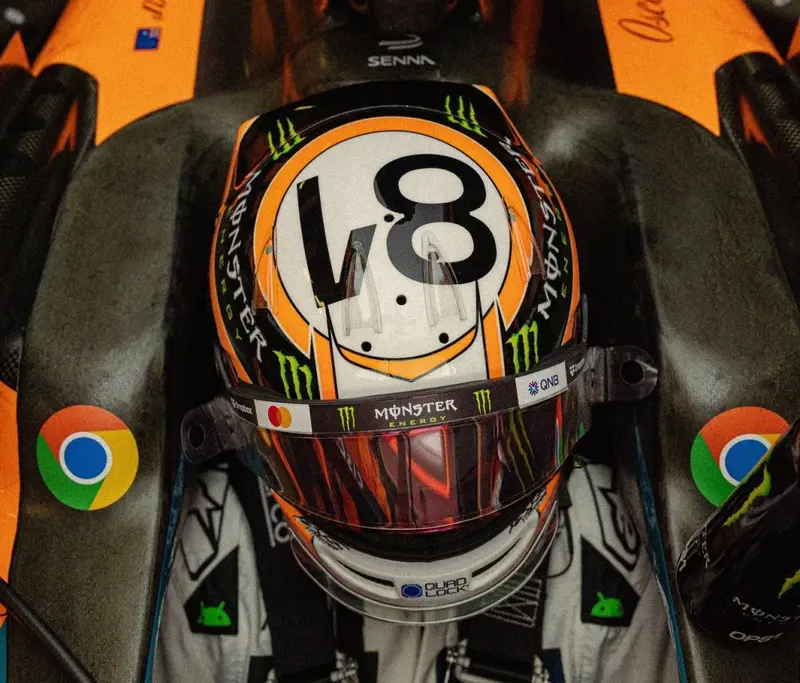 (Pre-Order) 1:5 Helmet -- Oscar Piastri - 2025 Monaco Gp -- Mclaren -- Spark F1 1