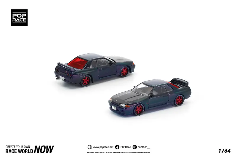 (Pre-Order) 1:64 1:64 Nissan R32 Skyline Gtr -- Ghost Chameleon -- Pop Race 1