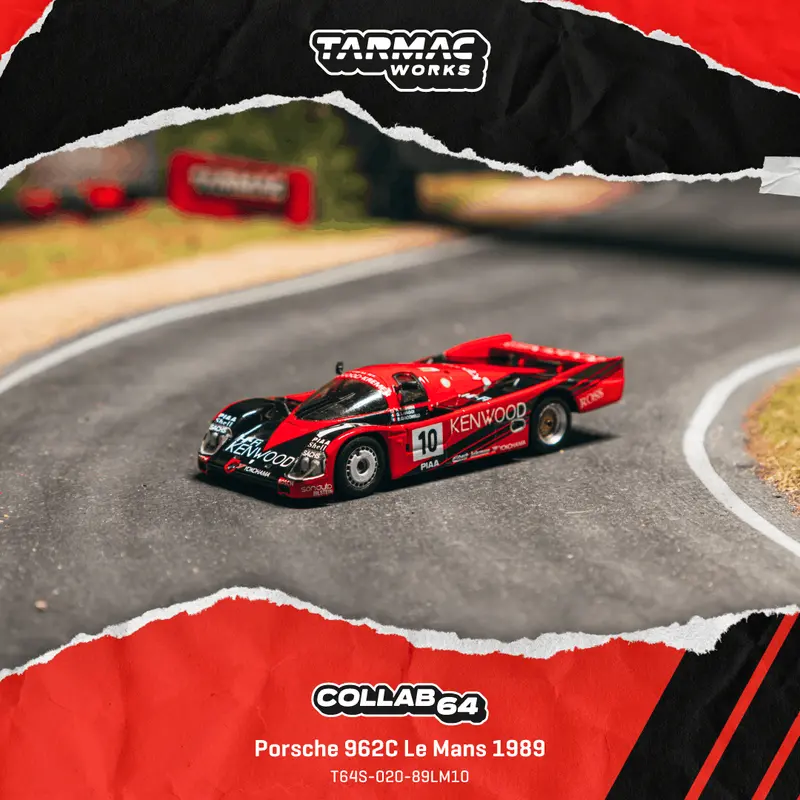 (Pre-Order) 1:64 1989 Le Mans 24H -- #10 Porsche 962C -- Tarmac Works X Schuco 1