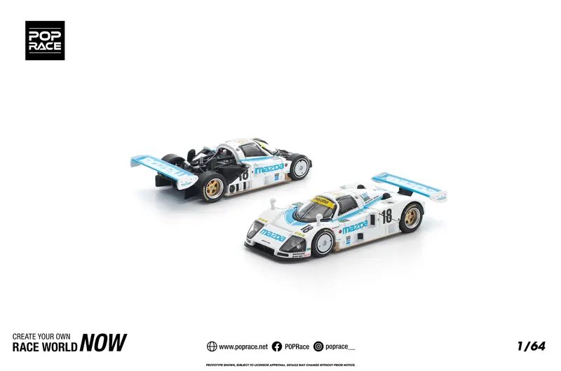 (Pre-Order) 1:64 1991 Le Mans 24H -- #18 Mazda 787B -- Pop Race 1