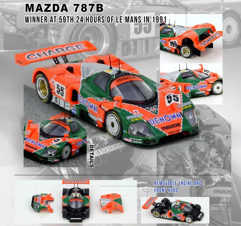 (Pre-Order) 1:64 1991 Le Mans 24H Winner -- #55 Mazda 787B -- Inno64 1