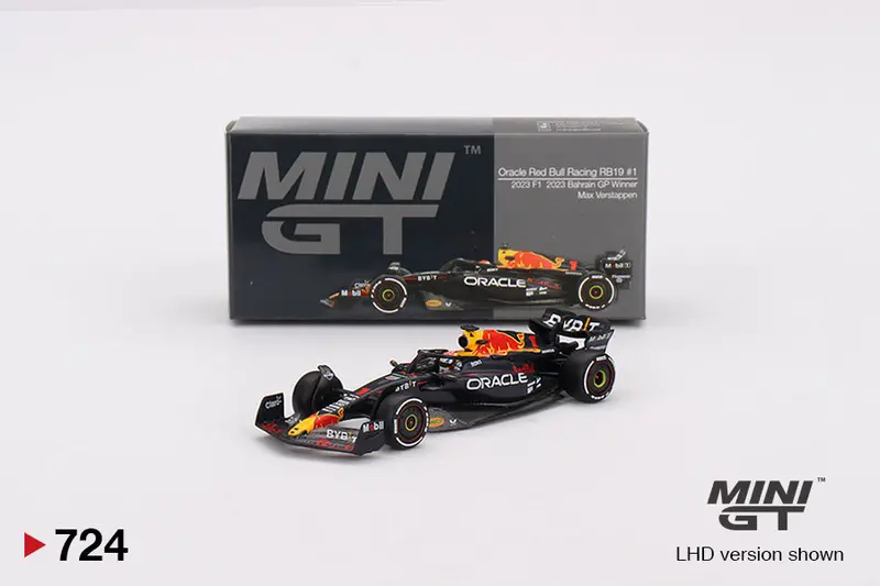 (Pre-Order) 1:64 2023 Max Verstappen -- Bahrain Gp Winner -- Red Bull Racing Rb19 -- Mini Gt F1 1