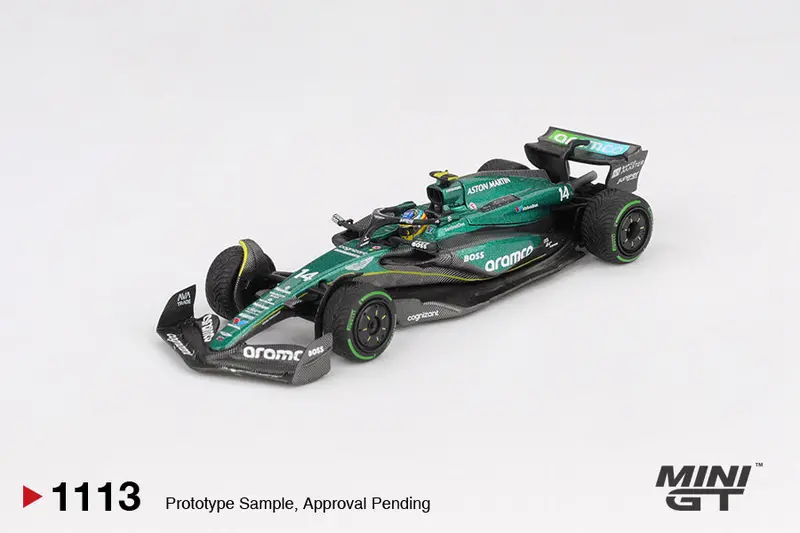 (Pre-Order) 1:64 2024 Fernando Alonso -- Canadian Gp -- #14 Aston Martin Amr24 -- Mini Gt Mgt01113 1