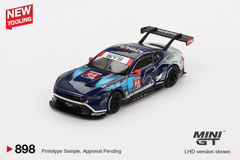 (Pre-Order) 1:64 2024 Imsa Daytona 24 Hr -- #64 Ford Mustang Gt3 -- Mini Gt Mgt00898 1