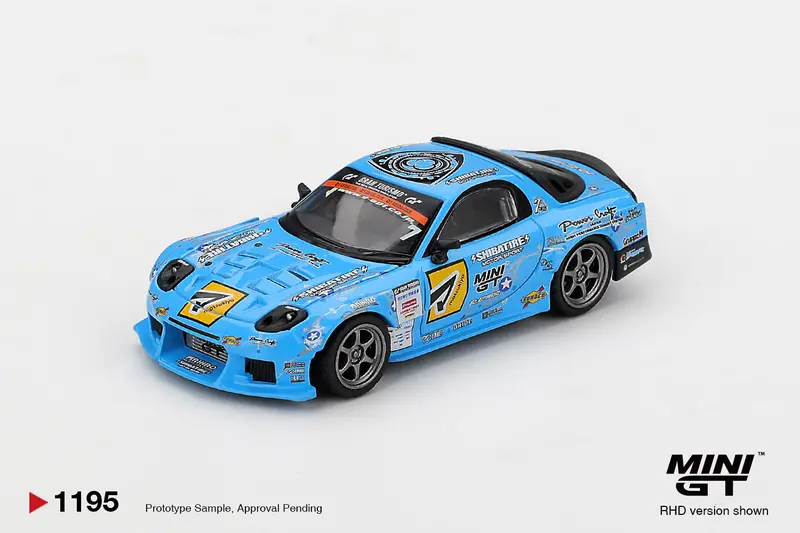 (Pre-Order) 1:64 2025 D1 Gp -- #7 Mazda Rx-7 (Fd3s) Re-Amemiya -- Mini Gt Mgt01195 1