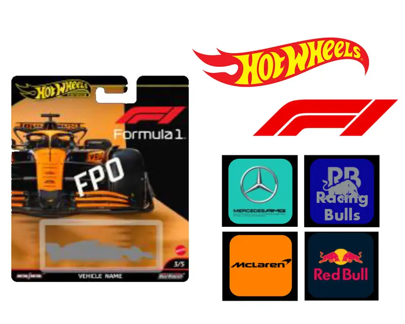 (Pre-Order) 1:64 (8-Piece Set) Mclaren, Red Bull, Mercedes, Racing Bulls -- Premium H Assortment -- Hot Wheels F1 1