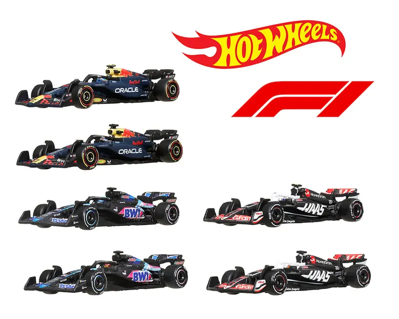 (Pre-Order) 1:64 (8-Piece Set) Red Bull, Alpine, Haas -- Premium F Assortment -- Hot Wheels F1 1