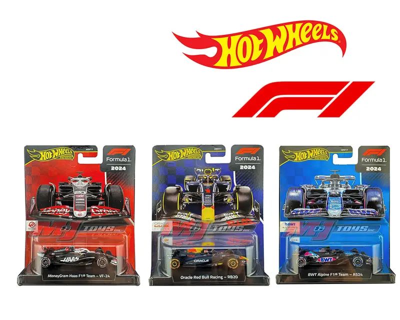 (Pre-Order) 1:64 (8-Piece Set) Red Bull, Alpine, Haas -- Premium F Assortment -- Hot Wheels F1 2