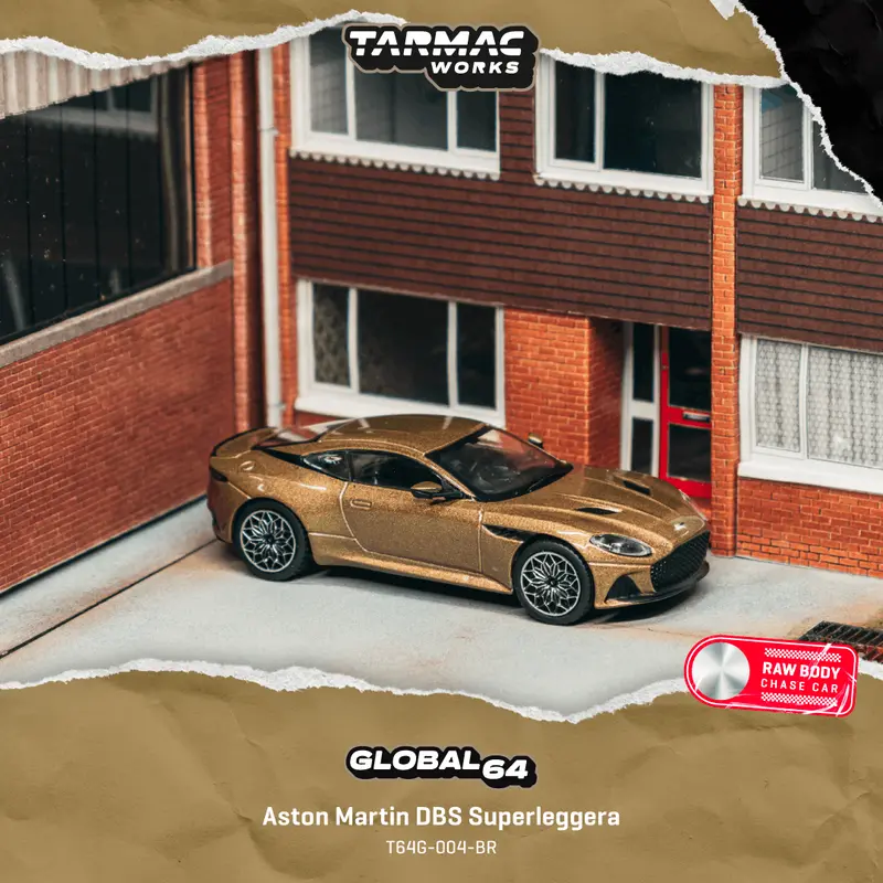 (Pre-Order) 1:64 Aston Martin Dbs Superleggera -- Brown Metallic -- Tarmac Works 1