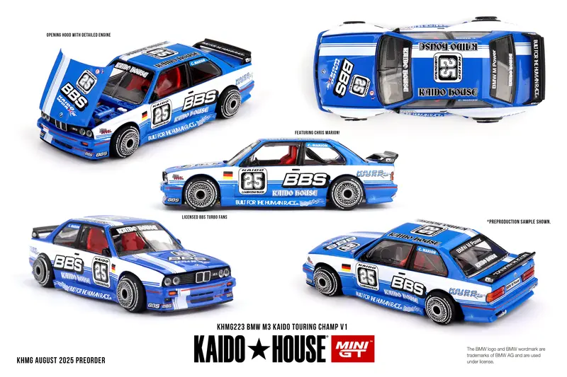 (Pre-Order) 1:64 Bmw M3 Kaido Touring Champ V1 -- Kaido House X Mini Gt Khmg223 1