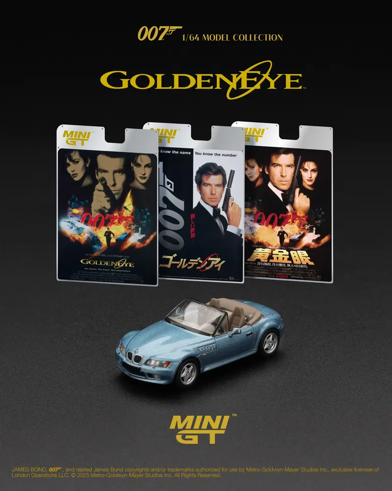 (Pre-Order) 1:64 Bmw Z3 "Goldeneye" -- James Bond Collection -- Mini Gt 1