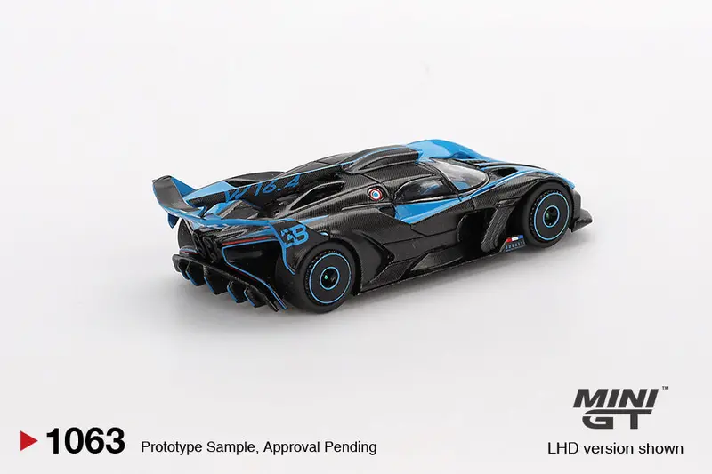 (Pre-Order) 1:64 Bugatti Bolide Presentation -- Black/Blue -- Mini Gt Mgt01063 2