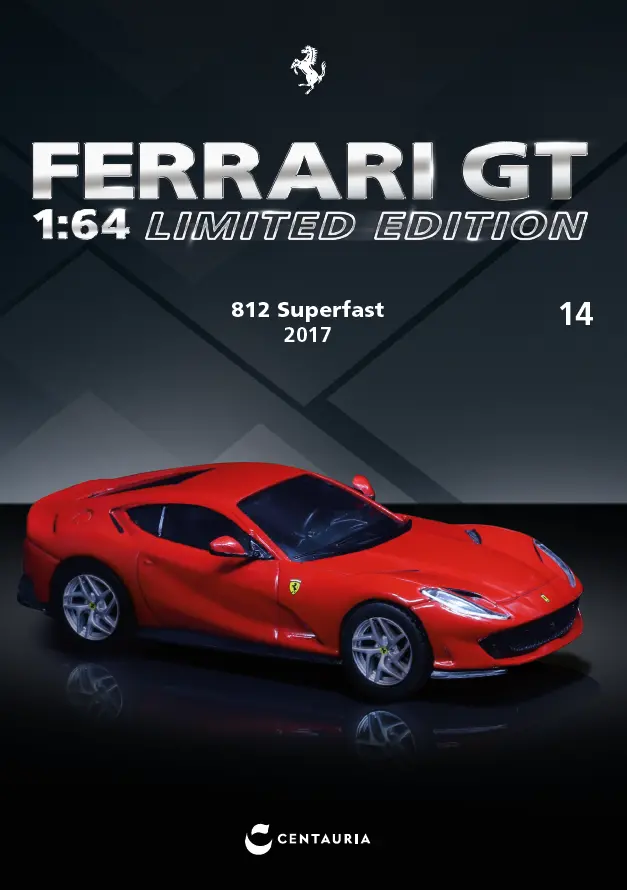 (Pre-Order) 1:64 Ferrari 812 Superfast 2017 -- Red -- Centauria / Ixo Models 1