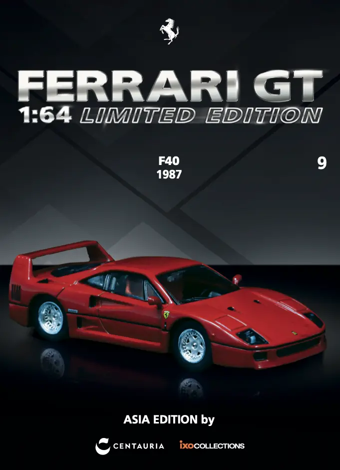 (Pre-Order) 1:64 Ferrari F40 1987 -- Red -- Centauria / Ixo Models 1