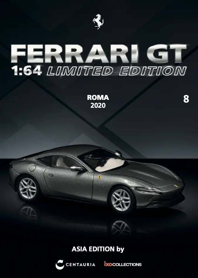 (Pre-Order) 1:64 Ferrari Roma 2020 -- Silver -- Centauria / Ixo Models 1