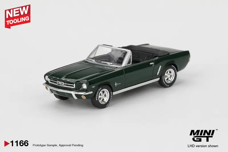 (Pre-Order) 1:64 Ford Mustang Convertible 1964 -- Highland Green -- Mini Gt Mgt01166 1