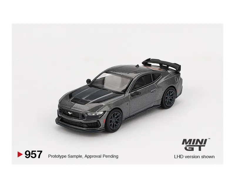(Pre-Order) 1:64 Ford Mustang Dark Horse 2024 -- Carbonized Grey -- Mini Gt 1