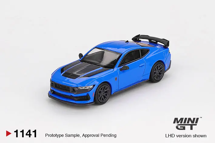 (Pre-Order) 1:64 Ford Mustang Dark Horse 2024 -- Grabber Blue -- Mini Gt Mgt01141 1