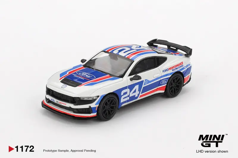 (Pre-Order) 1:64 Ford Mustang Dark Horse -- #24 Ford Performance Racing School -- Mini Gt Mgt01172 1