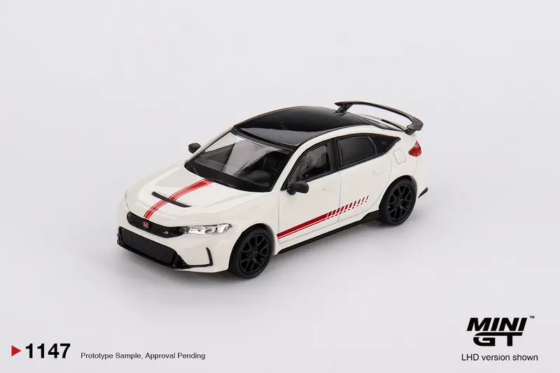 (Pre-Order) 1:64 Honda Civic (Fl5) Type R Ultimate Edition -- White -- Mini Gt Mgt01147 1