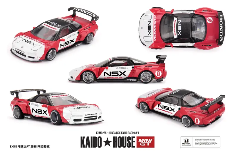 (Pre-Order) 1:64 Honda Nsx Kaido Racing V1 -- Kaido House X Mini Gt Khmg255 1