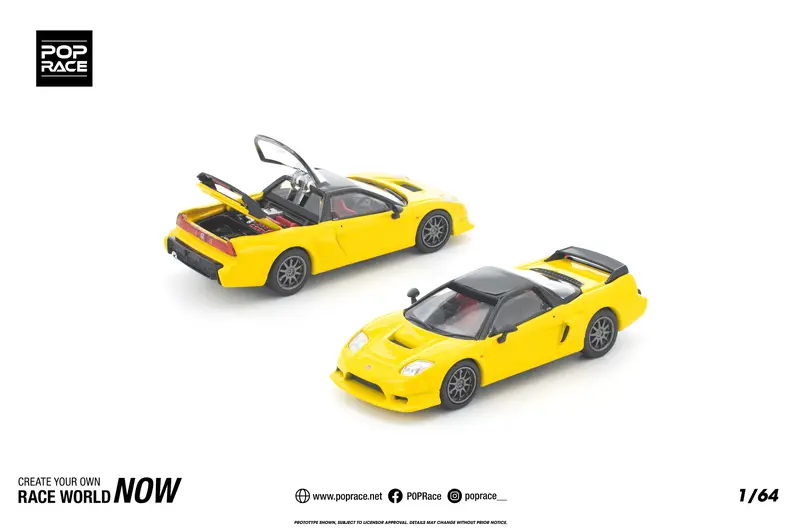 (Pre-Order) 1:64 Honda Nsx-R -- Yellow -- Pop Race 1