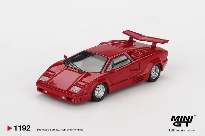 (Pre-Order) 1:64 Lamborghini Countach 25Th Anniversary -- Red -- Mini Gt Mgt01192 1
