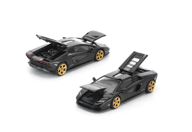 (Pre-Order) 1:64 Lamborghini Countach Lpi-800 -- Deep Black -- Pop Race 1